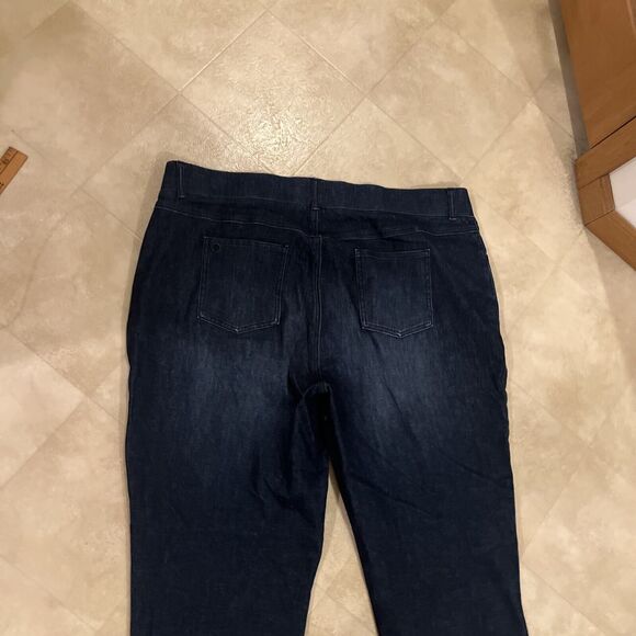 2xl Betabrand Jeans Womens Medium Dark Wash Pull On Straight Leg Blue Denim - Picture 8 of 8